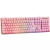Deltaco GAM-021-RGB-P-DE - tamanho completo (100%) - USB - interruptores de membrana - QWERTZ - rosa