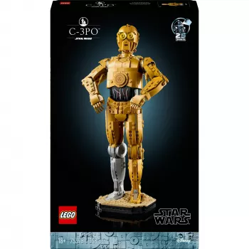 LEGO figura construível Star Wars C-3PO modelo 75398 — 1.138 peças, peça de colecionador para exposição de 380 mm