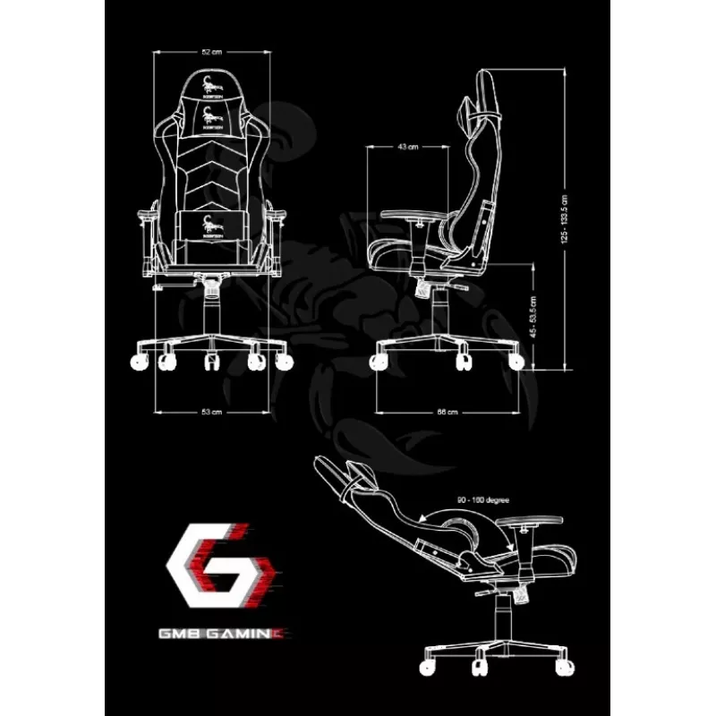 Cadeira gaming universal Gembird SCORPION