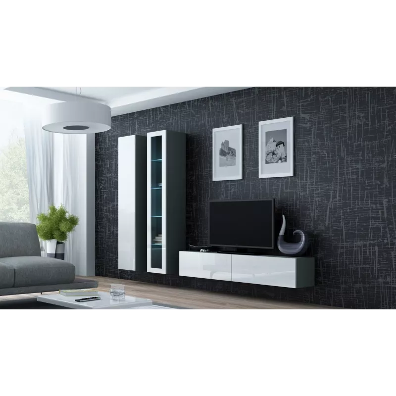 Suporte de TV Cama VIGO 140 30/140/40 carvalho Sonoma/branco brilhante