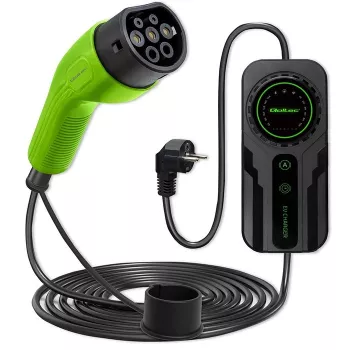 Carregador móvel para veículos elétricos QOLTEC 52468 Type 2, 3,5 kW, 16 A, cabo de 5 m, IP65