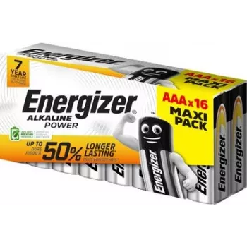 Pilha Energizer Power Micro (AAA) alcalina de manganês 1,5 V 16 unid. (E302743900)