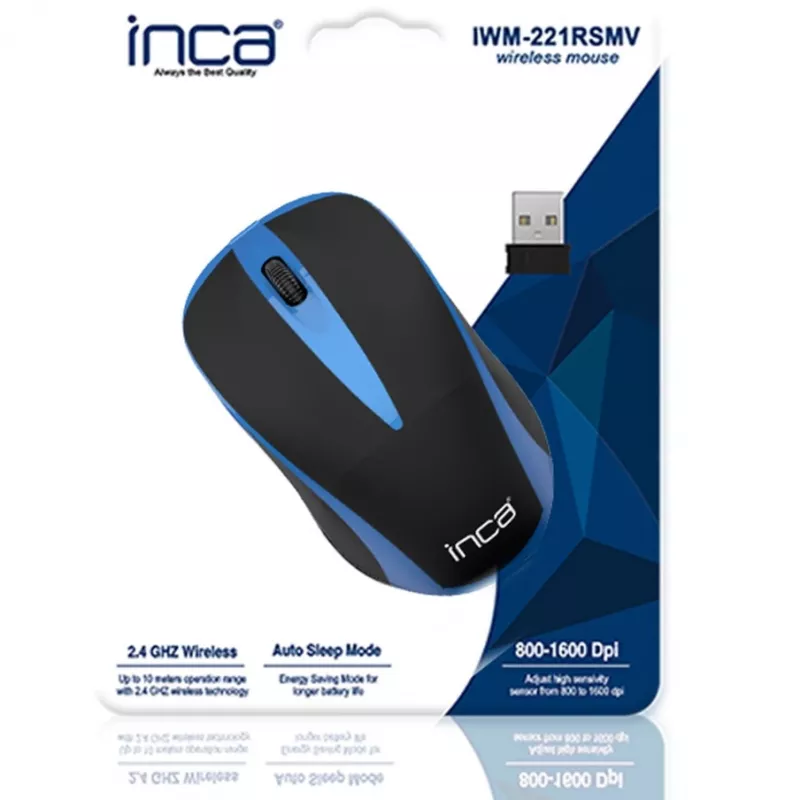Cian Technology GmbH INCA Rato IWM-221RSMV Nano-USB Wireless 1000 DPI BL/SW Retail - Rato