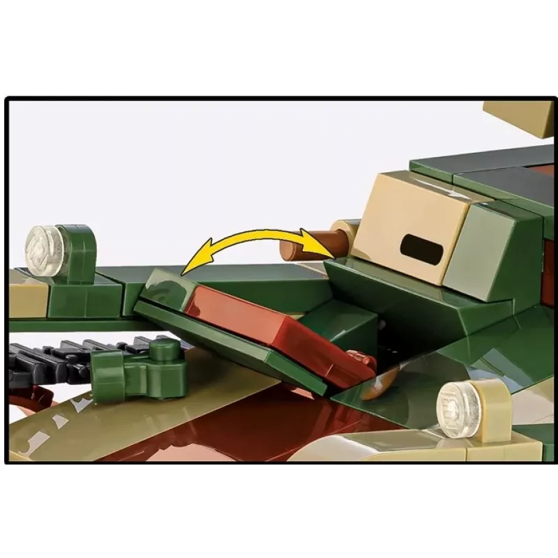 Blocos de construção Cobi Carro de combate ligeiro 7TP modelo, 669 peças, COBI-2661