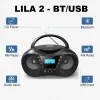 Leitor de rádio CD LILA2 USB/BT prateado
