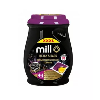 Cápsulas 2 câmaras para roupa preta e escura MILL PROFESSIONAL 70 unid.