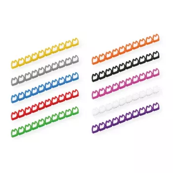 Conjunto de marcadores de cabos VALUE para cabos patch, 4 - 5,5 mm, 10 x 10 unidades, multicolor
