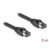 Delock - Cabo de rede - RJ-45 (M) para RJ-45 (M) - 5,0 m - 7,5 mm - S/FTP - CAT 8.1 - sem halogéneos, proteção do encaixe, até 40 Gbit/s de taxa de transferência de dados - preto (80236)
