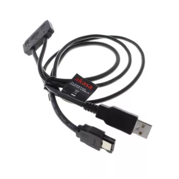 Cabo eSATA Akasa Flexstor para HDD e SSD SATA de 6,40 cm (2.5) (AK-CBSA03-80BK)