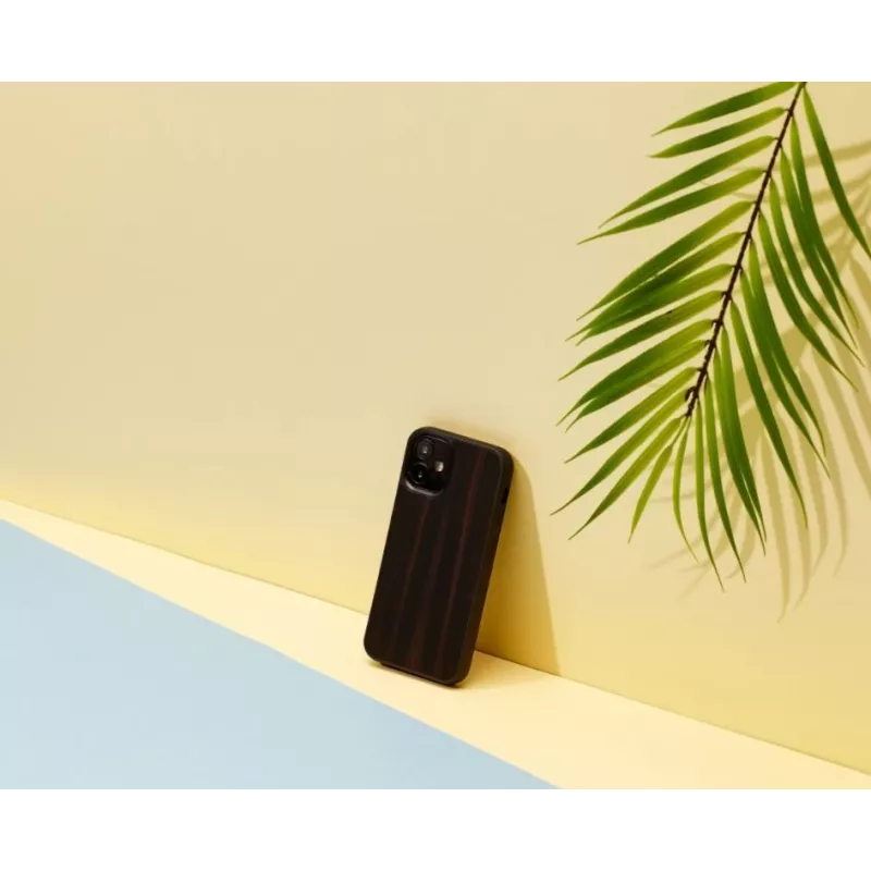 Capa de proteção Man and Wood para iPhone 12 mini – ébano preto