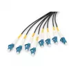 Cabo breakout universal de fibra ótica pré-montado DIGITUS, monomodo OS2, 8 fibras, LC/UPC - LC/UPC