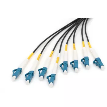 Cabo breakout universal de fibra ótica pré-montado DIGITUS, monomodo OS2, 8 fibras, LC/UPC - LC/UPC