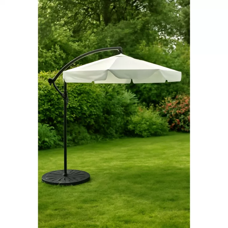 Guarda-sol de jardim Black Forest com paredes laterais, baloiço grande de 3m bege