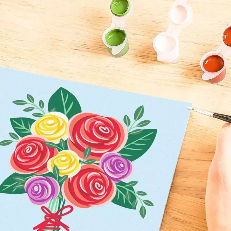 Conjunto de pintura Ravensburger CreArt – Ramo de rosas, conjunto de pintar por números (modelo 25520)