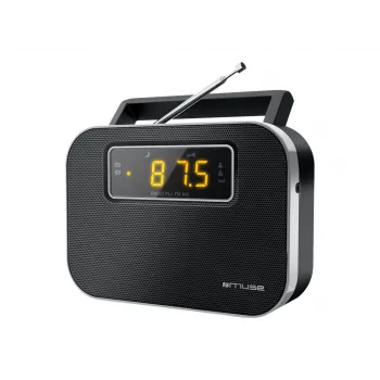 Muse | M-081R | Função despertador | Rádio portátil PLL de 2 bandas | Preto