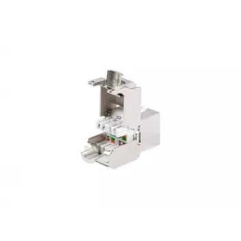 Módulo keystone Lanberg KSF7-2000 plano aço inoxidável