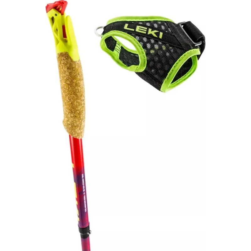 Bastões de trekking LEKI TRL ULTRATRAIL FX ONE, 125 cm vermelho