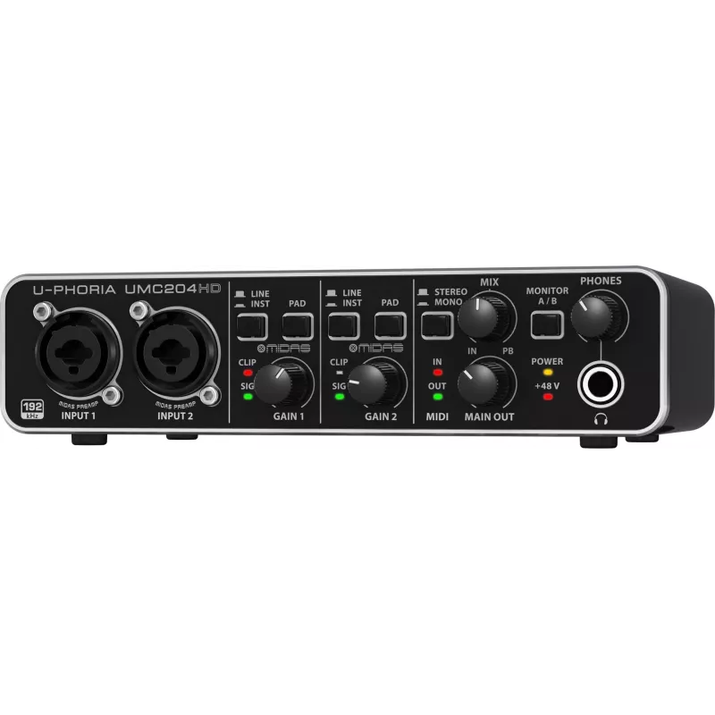 Behringer UMC204HD equipamento musical complementar