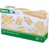 Conjunto de carris de comboio BRIO 33307 – 11 peças de madeira para expansão