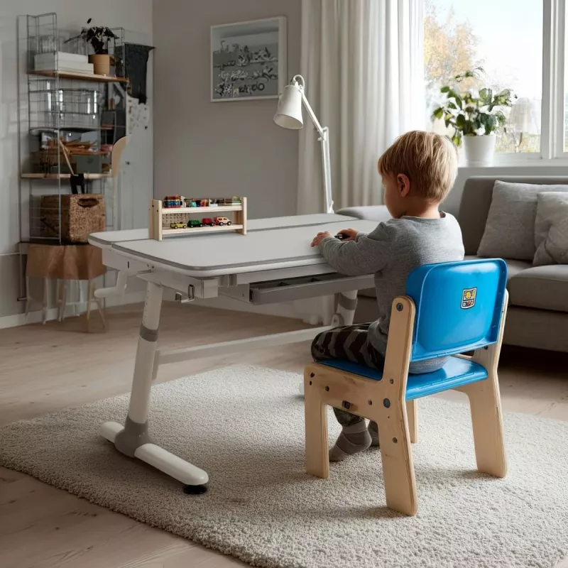 Secretária infantil ergonómica de altura ajustável Ergo Office, cinzento, máx. 100 kg, ER-417 2cz
