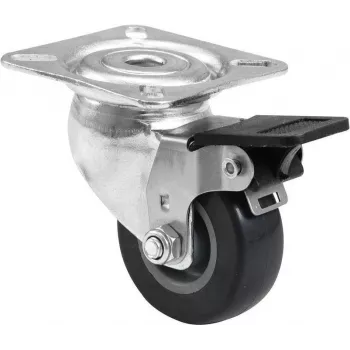 Roda giratória 50 mm Roadinger 30004016 cinzento com travão