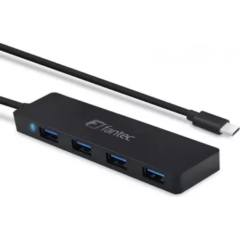Hub USB FANTEC UMP-4U31-C com 4x portas USB-A 3.0 e ligação USB-C
