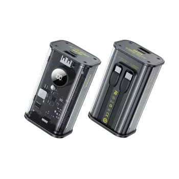 Powerbank WK-WP-345_preto, 1000 mAh carregamento rápido