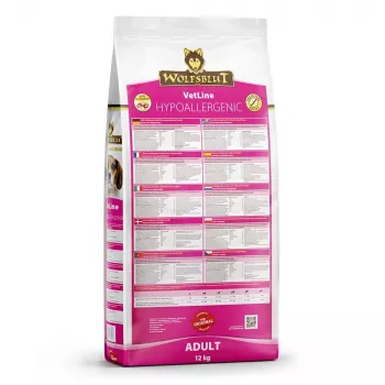 Comida seca para cães Wolfsblut VetLine Hypoallergenic Horse — 12 kg, monoproteína, 20 % proteína, sem cereais e sem glúten