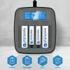 everActive NC-1000M V2 carregador de pilhas, Ni-MH, 4 ranhuras AA/AAA, USB-C, preto