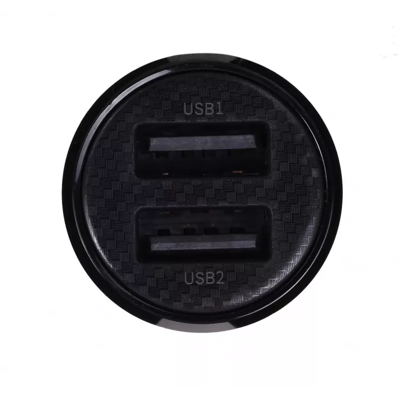 Carregador de automóvel Baseus Gain Pro universal preto – 2× USB 2.0, 2,4 A por porta, entrada 12–24 V, saída 5 V