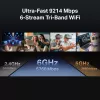 Router TP-Link Archer BE9300 Tri-Band Wi-Fi 7, Wi-Fi 7 (802.11be), Tri-Band (2,4 GHz / 5 GHz / 6 GHz), Ethernet LAN, preto, router de mesa