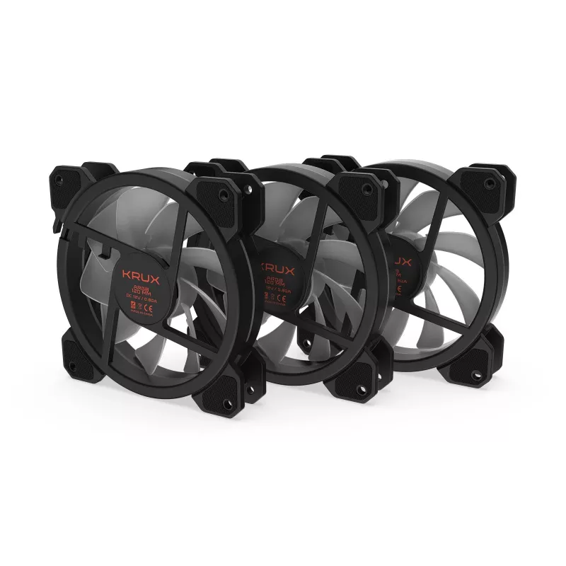 Pack de 3 ventoinhas para caixa KRUX Lunar 120 ARGB