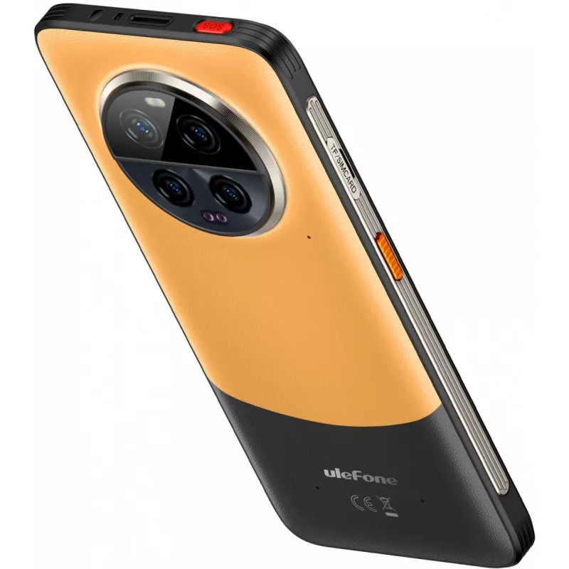 Smartphone robusto UleFone Armor 23 Ultra 5G – 12 GB RAM, 512 GB de armazenamento, laranja