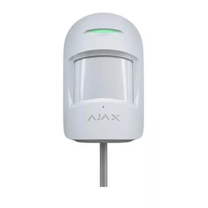Detetor de movimento PIR com fios Ajax Superior CombiProtect Fibra — montagem na parede, 12 m, branco