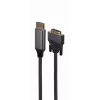 Adaptador de cabo de vídeo Gembird CC-DPM-DVIM-4K-6 – DisplayPort para DVI, 1,8 m, 4K, preto