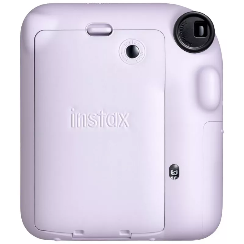 Máquina fotográfica instantânea Fujifilm Instax Mini 12 roxa — imagem 86×54 mm, filme 62×46 mm, distância focal 60 mm