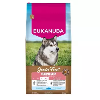 Ração seca para cães EUKANUBA EUK DOG SR LR GF OF 12 kg — sénior, sem cereais, peixe, 12 kg, proteína 25,5 %, gordura 12 %