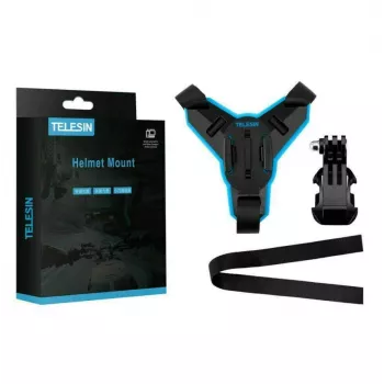 Suporte de queixo para capacete de mota Telesin GP-HBM-MT7 J-Hook para câmaras de ação