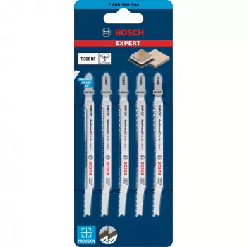 Lâmina de serra de recortar Bosch EXPERT ‘HARDWOOD 2-SIDE CLEAN’ T308 BF bimetal 5 unid.