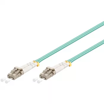 Wentronic 93385 Cabo patch de fibra multimodo LC-LC OM3, turquesa