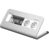 Kindermann CablePort desk² 80 4 vias - caixa de tomadas - montagem à superfície - alimentação elétrica X 2 - alumínio anodizado (7430000252)