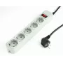 Proteção contra sobretensão Gembird SPG3-B-15C, 5 tomadas Schuko, 4,5 m, cinzento