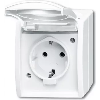 Tomada Busch Jaeger 2083-0-0831 CEE 7/3 branco (2083-0-0831)