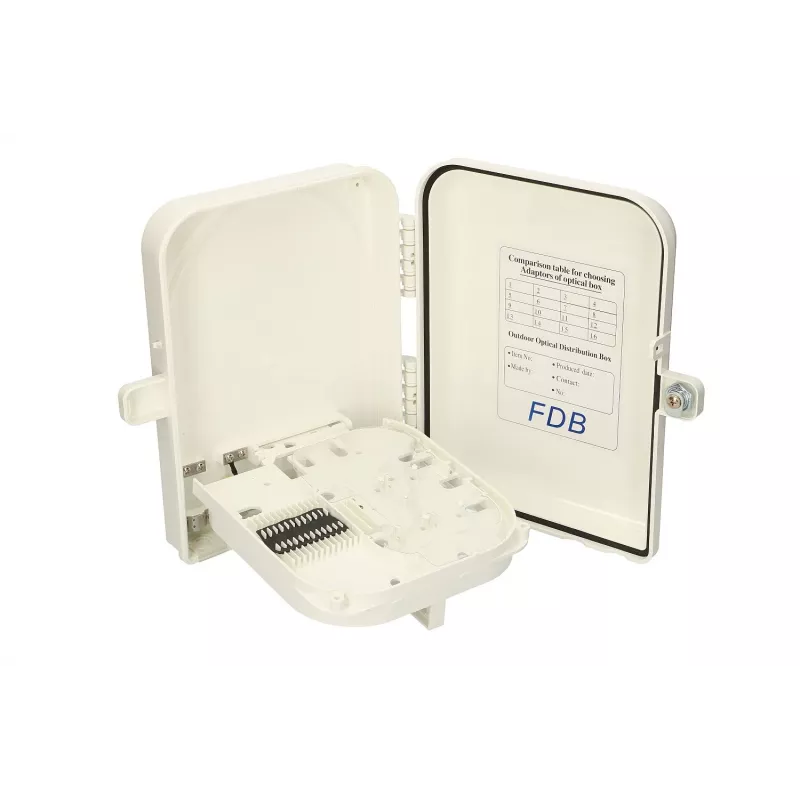 Caixa de distribuição de fibra ótica Extralink Edith 16 fios cinzento ABS
