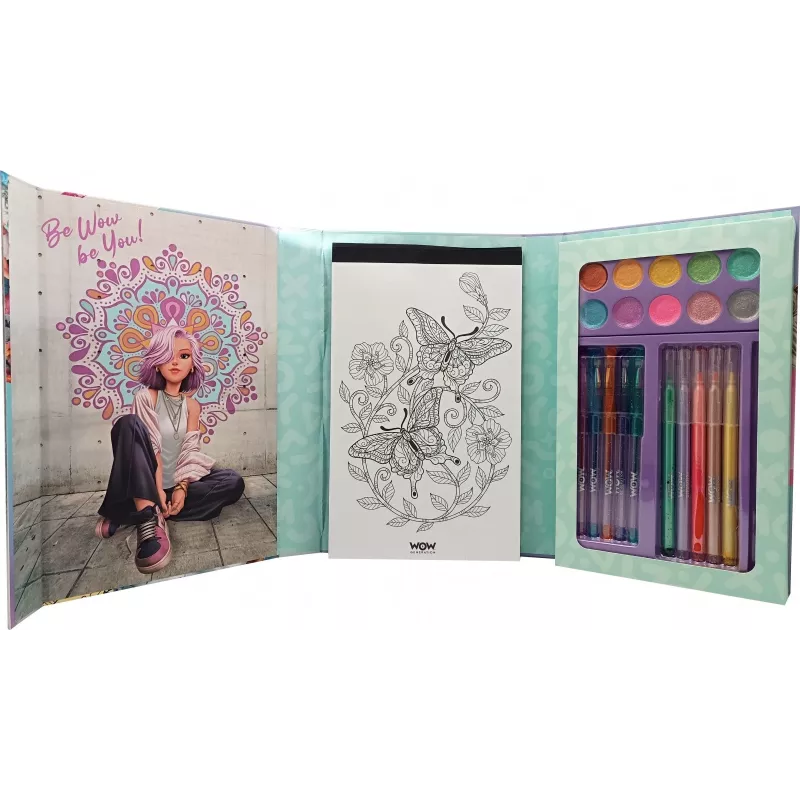 Conjunto criativo de pintura para crianças Euroswan WOW00084 — kit de mandalas com glitter para crianças