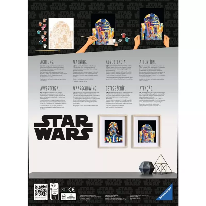 Conjunto de pintura Ravensburger CreArt Star Wars R2‑D2 – conjunto de pintar por números