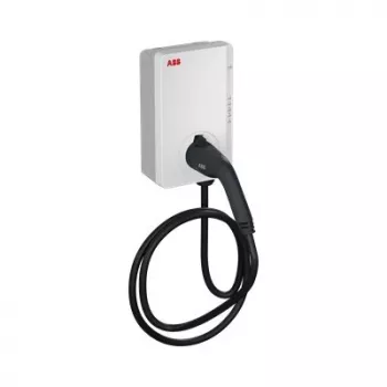 Estação de carregamento ABB Terra AC W22-G5-R-C-V2-0 Wallbox Type 2, 22 kW, cabo 5 m, alimentação trifásica/32 A, Bluetooth, Wi-Fi, Ethernet, com leitor RFID, modem GSM/4G