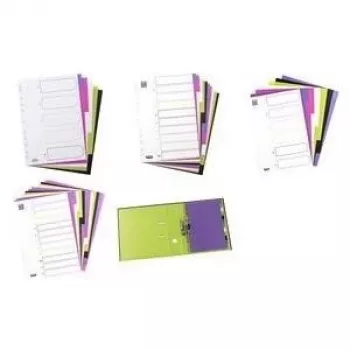 Separadores Oxford myColour A4 lisos cores sortidas 12 unid.