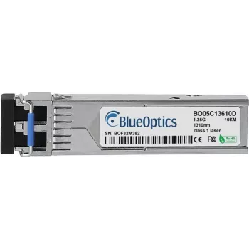 BlueOptics© BO05C13610D transceptor SFP, LC-Duplex, 1000BASE-LX, fibra ótica monomodo, 1310nm, 10KM, 0°C/+70°C, DDM (BO05C13610D-BO)