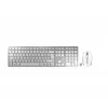 Teclado e rato finos CHERRY DW 9100 universal RF wireless + Bluetooth checo, eslovaco prateado